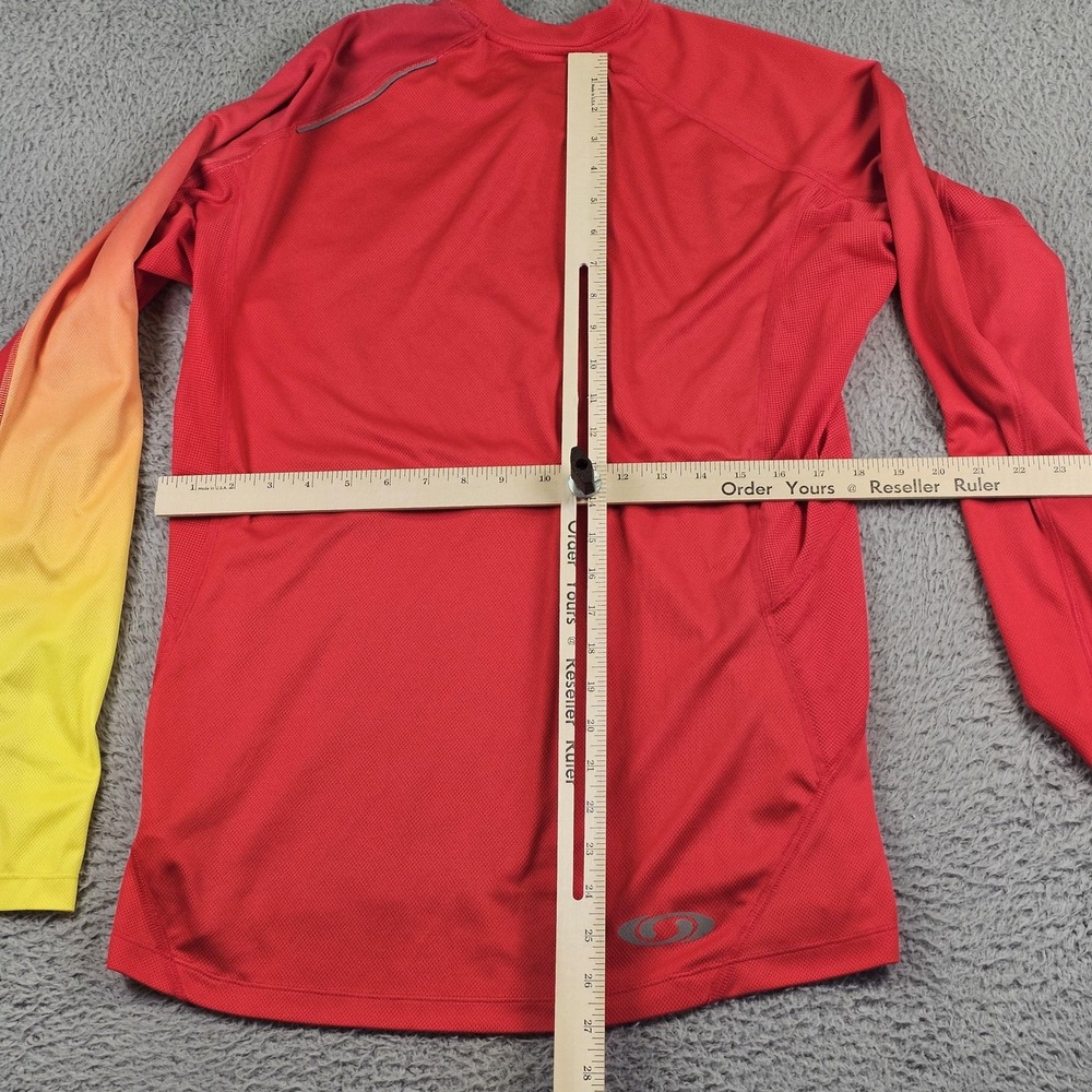 Salomon Pullover Mens Large‎ Red ACTI LITE 1/4 Zip Running Long Sleeve Top - Picture 11 of 13